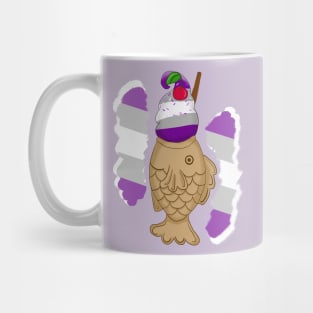 Pride Taiyaki design, 2nd wave (grey ace) Mug